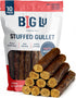 5-6 Inch Stuffed Beef Jerky Sticks, 10 Count, Premium All-Natural Gullet Chews,