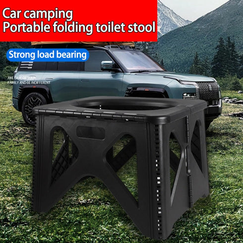 QIYUNI Adult portable camping toilet with cover folding travel bedpan compact and portable for cars hiking beaches RVs