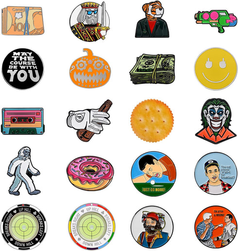 Golf Ball Marker with Magnetic Hat Clip, Funny Golf Gift