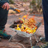 Odoland Folding Campfire Grill - 304 Stainless Steel Grate Barbeque Grill for Picnics and Outdoor Cooking
