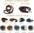 Blazing Paws Vibrania Super Soft Braided Leather Dog Leash, Heavy Duty with Side Ring, 6 Ft L x 3/4" W, Brown Mix