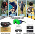 Queshark Cycling Glasses - Sports Sunglasses for Men Women, 1 Polarized 2 HD Lens