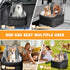 Dog Car Seat for Small Medium Sized Dog, Booster Car Seat with Elevated Memory Foam, Storage Pocket & Safety Belts