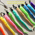 10PCS Cat Worm Toy for Cats - Cat Wand Toy Accessories and 1PC Black String for Cat Fishing Pole Teaser Kit