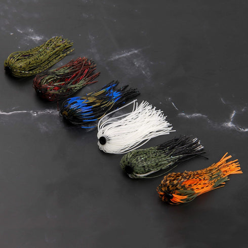 OROOTL Silicone Jig Skirts, Spinnerbait Skirt Replacement for Bass Fishing Lures