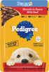 Pedigree Puppy Soft Wet Dog Food Morsels in Sauce with Beef, 3.5 oz Pouches, Pack of 16