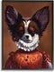 Stupell Industries Funny Royal Puppy Portrait Pet Dog Renaissance Clothing Wall Art, 16 x 20, Black Framed