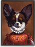 Stupell Industries Funny Royal Puppy Portrait Pet Dog Renaissance Clothing Wall Art, 16 x 20, Black Framed