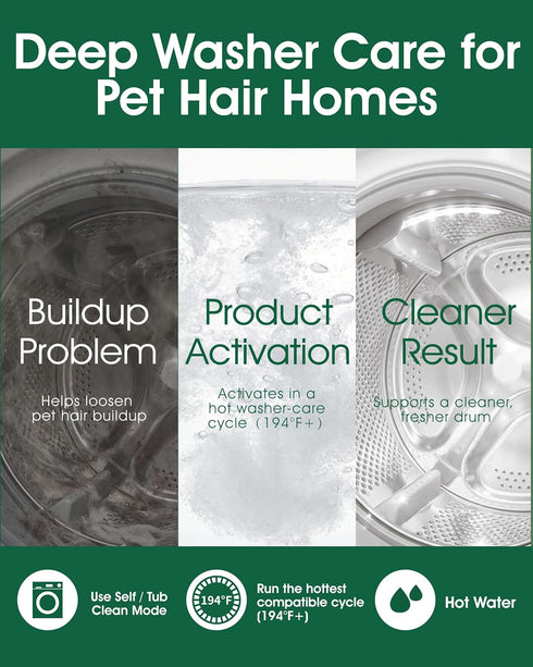 96.7% 6 Pet Hair Dissolver For Washing Machine Cleaner, Hair Dissolving Laundry Detergent For Dog And Cat Fur, Hair