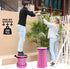 18" 600 lbs ALEVMOOM Upgraded Collapsible Stool with Cushion & Bag, H Portable Retractable Telescoping Folding Stool