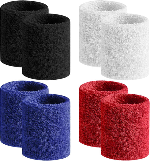 BEACE Sweatbands Sports Wristband for Men & Women -8pcs Moisture Wicking Athletic
