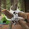 Stainless Steel Camping Tripod Board, Outdoor Cooking Tripod with Adjustable Chain for Hanging Cookware