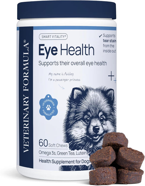 Veterinary Formula Eye Health Supplement for Dogs Vet-Formulated Tear Stain Chews with