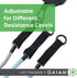 Gaiam Squat Band & Hip Trainer Set, Fabric Resistance Band with 3 Adjustable Tubes, Home Gym Equipment