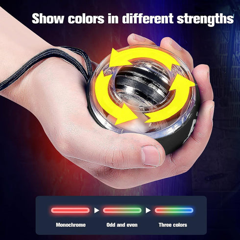 Wrist Trainer Ball Auto-Start Gyroscopic Forearm Exerciser, Strengthener for Arms, Fingers, Wrist Bones, and Muscles