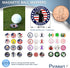 Pack 9 Set 9 PinMarts Mix Bundle of Golf Ball Markers - Golf Accessories for Men and Women United States Eagle