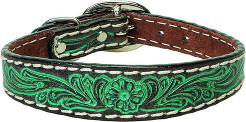 Weaver Pet Carved Flower Dog Collar