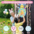 Set 12 Yquqwn Easter Chicken Dart Board Game with Sticky Balls, Easter Basket Stuffers Eggs Filled Gifts for Kids