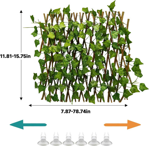 15.75 Reptile Hermit Crab Climbing Toys in Sweet Potato Leaves Expandable Retractable Plastic Simulation Trellis Hedge