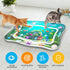 Summer Interactive Cat Toys for Indoor Cats, Upgraded Cat Water Mat with Floating Fish - Durable Sensory Play Mat