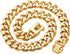 txprodogchains Big Dog Chain Collar with Buckle, Heavy Duty 19MM Thick Stainless Steel Gold Cuban Link for Large Dogs