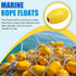 SILANON Marine Rope Floats, 4/6pcs Crab Trap Buoy Fishing Marker Buoys, Oval Water Floats for Boats Pool
