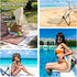 GFYYBKJ SwimmingPool Foldable Seat for Poolside Chairs, Portable Outdoor Poolside Chairs for Edge of Pool, Beach Chair