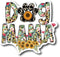 Dog Mama 5 Inch Waterproof Decal Sticker Wall Mom Mother Window Sunflower Love Pet Paw Dog Cat Family Bird Lover