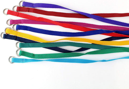 Midlee 4 Foot Dog Kennel Slip Lead - Heavy Duty Nylon Pack of 10