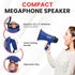 Pyle PMP21BL Portable Megaphone Speaker Bullhorn - Compact, Battery Operated with 20 Watt Power, Microphone, Blue