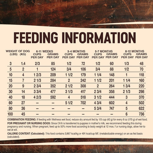 Wellness CORE Natural Dry Grain Free Puppy Food, Chicken & Turkey, 26 lb Bag