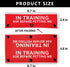 in Training Ask Before Petting Me Funny Red Dog Leash Sleeve Wrap, Dog Walking Accessory, Pet Birthday Gift
