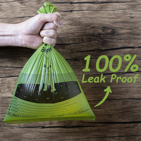 1080 100% GREENER WALKER Poop Bags for Dog Waste, Doggy Waste Bags Extra Thick Strong Leak-Proof (Brown)