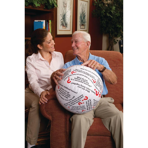 S&S Worldwide Toss 'n Talk-About Family History Ball, Beach Ball Style, 24" Flat Diameter