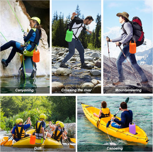 R2Depot Waterproof Dry Bag - 5L/10L/20L/40L/70L Dry Storage Bag for Kayaking, Gym, Hiking