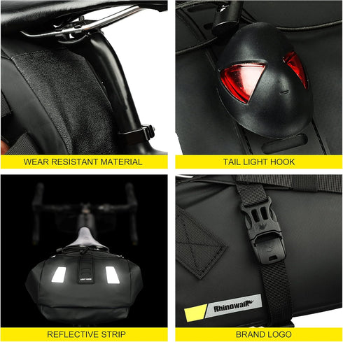 Waterproof Bicycle Under Seat Bag Cycling Storage Bag for Mountain Road Bike - Rhinowalk
