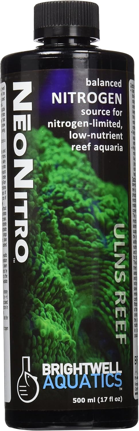 Brightwell Aquatics NeoNitro Balanced Nitrogen Supplement, Reef Nutrient Enhancer for Ultra-Low Nutrient Systems, 16.9