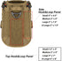 ICEFANG Tactical Dog Harness with 4X Metal Buckle, Working Dog MOLLE K9 Vest, Adjustable No Pulling Harness (M, Brown)