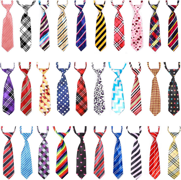 Segarty 30 PCS Adjustable Dog Neckties and Bows for Medium Large Dogs, Festival Formal Accessories
