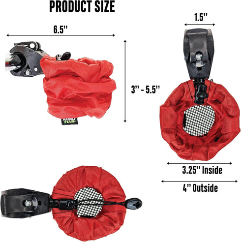 Shock-Absorbing Bike Cup Holder (Red Hot Diamond) | Fits All Handlebars | Adjustable to Any Size Drink | Made