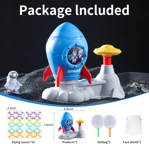Whimtoyland 3-8: Summer 3 4 5 6 7 8 Outdoor Toys for Kids Ages Flying Disc Launcher Toy Chasing Games - Outside Yard