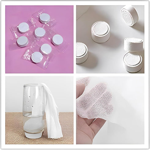 Compressed Towel Coin Tissues Portable Wipe Napkin Paper Tablets Non-Woven Disposable Compressed Cotton Coin Tissue