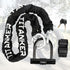 Titanker Heavy Duty Motorcycle Chain Lock with 2 Keys, 14mm Thick U Lock for Bicycles