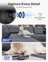 Hugolog 3K 5MP Indoor Pan/Tilt Security Camera with Auto-Focus,Ideal for Baby Monitor/Pet Camera/Home