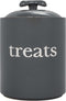 Nat & Jules Charcoal Grey 8 x 6 Ceramic Pet Treats Canister