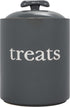 Nat & Jules Charcoal Grey 8 x 6 Ceramic Pet Treats Canister