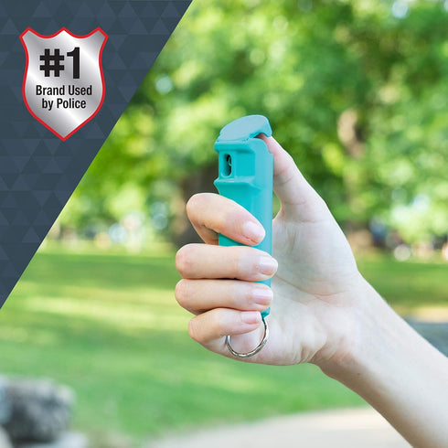 SABRE Pepper Spray with Fast Flip Top, Maximum Police Strength OC Spray, Key Ring for Easy Carry, 0.54 fl oz