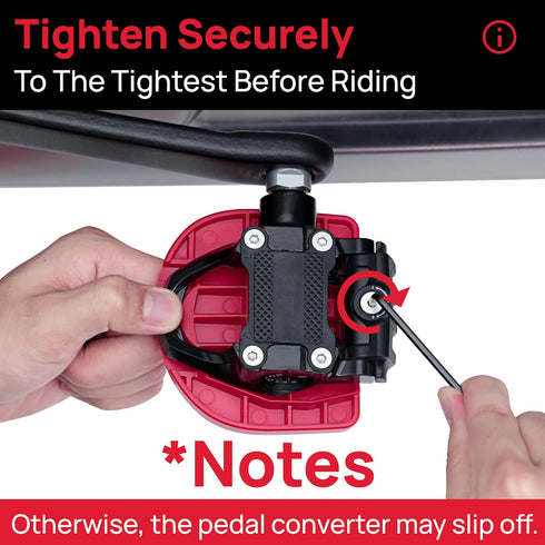 Peloton Bike Compatible Pedals for Regular Shoes, Extra Large Fit Replacement Adapter, Flat Platform Clipless Exercise