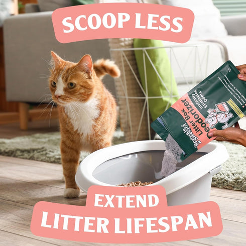 Sprinkle & Sweep Litter Box Deodorizer, Non-Toxic Cat Litter Deodorizer, Eliminates Foul Odors, One Month Supply (8oz)