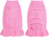 Small Dog Sweater Pet Christmas Dress for Dogs, Winter Holiday Breathable Ruffle Hem Design (Pink, Large)